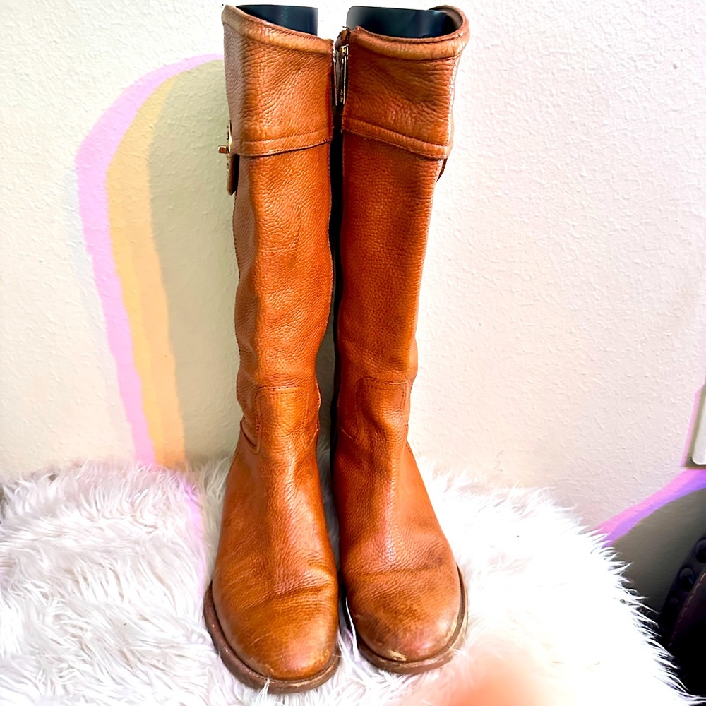 Tory Burch brown boots.
